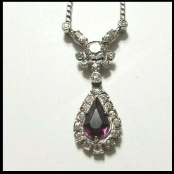 Otis Jewelry - Vintage Otis Sterling Silver Rhinestones & Glass